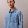 90S Emblem Denim Overshirt 90S Emblem Denim Overshirt