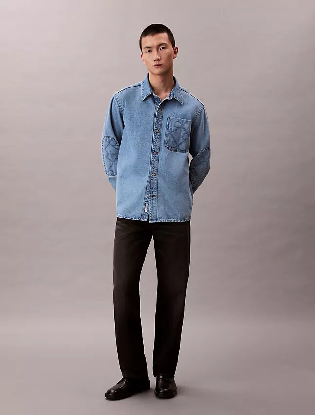 90S Emblem Denim Overshirt 90S Emblem Denim Overshirt