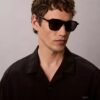 Acetate Modified Rectangle Sunglasses