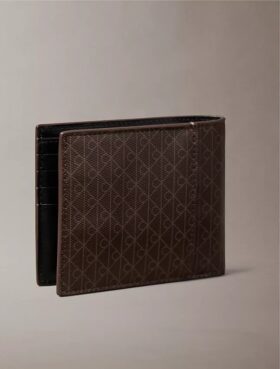 Allover Emblem Logo Bifold Wallet with Coin Pouch