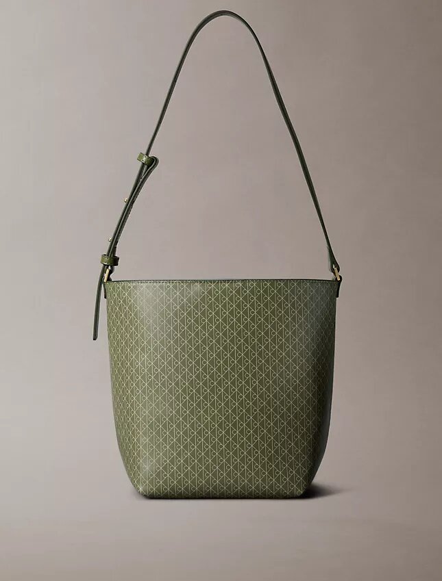 Allover Emblem Logo Bucket Bag with Pouch Allover Emblem Logo Bucket Bag with Pouch