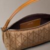 Allover Emblem Logo Canvas Shoulder Bag