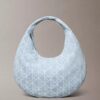Allover Emblem Logo Denim Hobo Bag