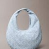Allover Emblem Logo Denim Hobo Bag