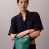 Allover Emblem Logo Small Bucket Bag with Pouch