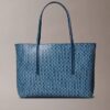 Allover Emblem Logo Small Tote Bag with Pouch