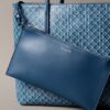 Allover Emblem Logo Small Tote Bag with Pouch