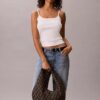 Allover Monogram Crescent Shoulder Bag