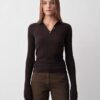 Amber Ribbed Polo Sweater