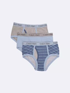 Boys Cotton Stretch Logo 3-Pack Brief