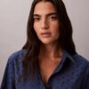 Broderie Anglaise Button-Down Shirt