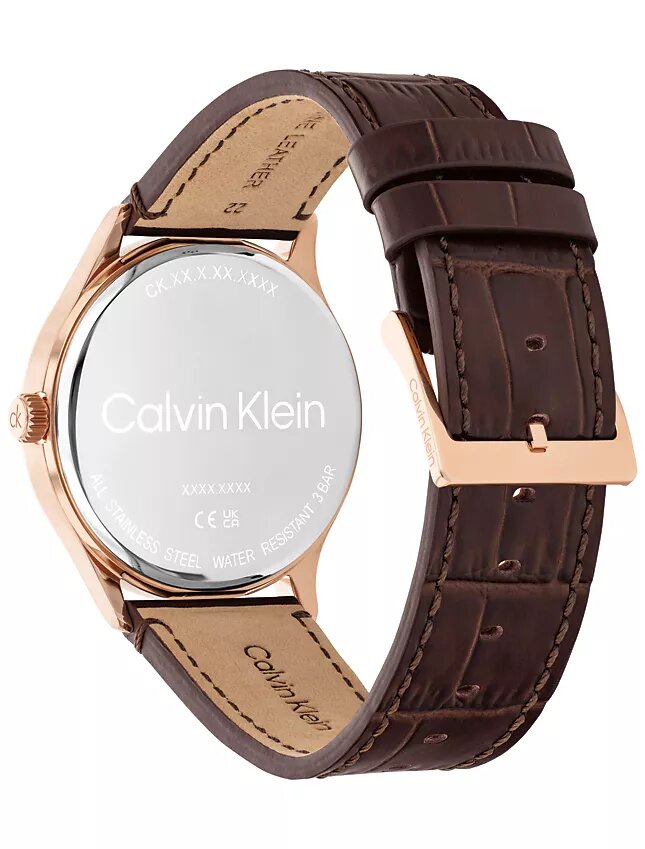 Brushed Dial Leather Strap Watch Brushed Dial Leather Strap Watch