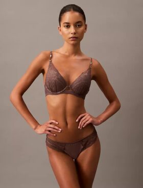 Ck Black Floral Lace Push up Plunge Bra Ck Black Floral Lace Push up Plunge Bra