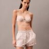 Ck Black Floral Lace Unlined Balconette