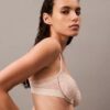 Ck Black Floral Lace Unlined Balconette