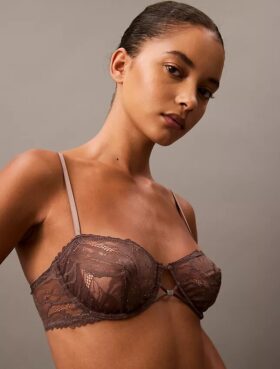 Ck Black Floral Lace Unlined Balconette Bra Ck Black Floral Lace Unlined Balconette Bra