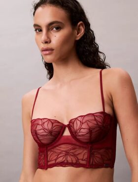 Ck Black Floral Lace Unlined Balconette Bra Ck Black Floral Lace Unlined Balconette Bra