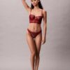Ck Black Floral Lace Unlined Balconette Bra