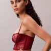 Ck Black Floral Lace Unlined Balconette Bra