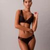 Ck Black Geo Lace Lightly Lined Plunge Bra