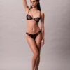 Ck Black Geo Lace Unlined Balconette Bra