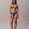 Ck Black Geo Lace Unlined Balconette Bra