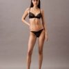 Ck Black Geo Lace Unlined Plunge Bra