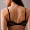 Ck Black Geo Lace Unlined Plunge Bra