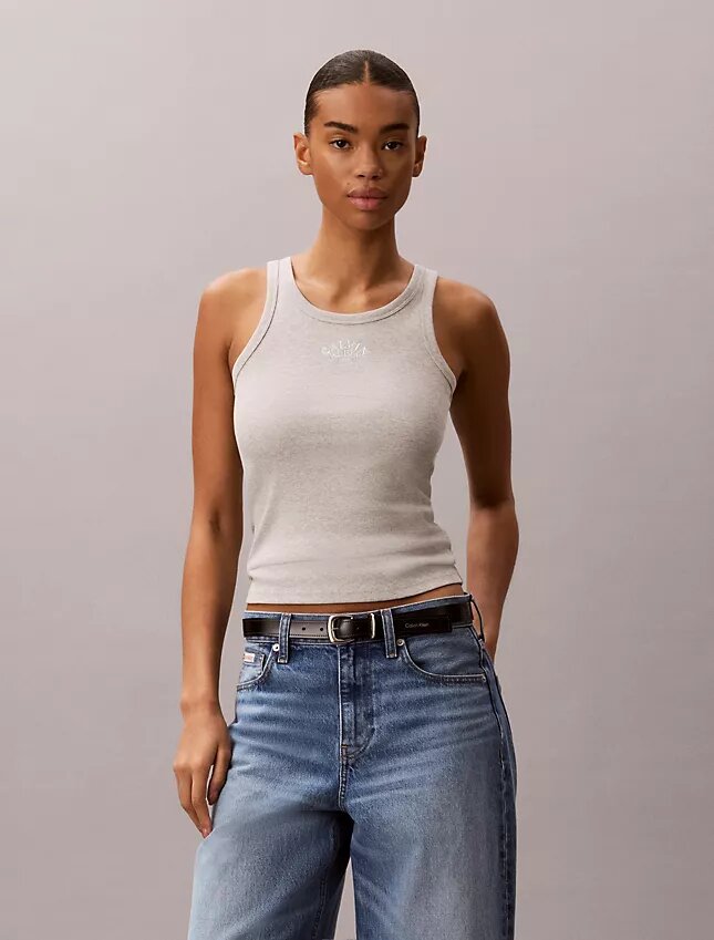 Contour Rib Logo Graphic Tank Top Contour Rib Logo Graphic Tank Top