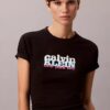 Contrast Logo Graphic Slim T-Shirt