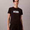 Contrast Logo Graphic Slim T-Shirt