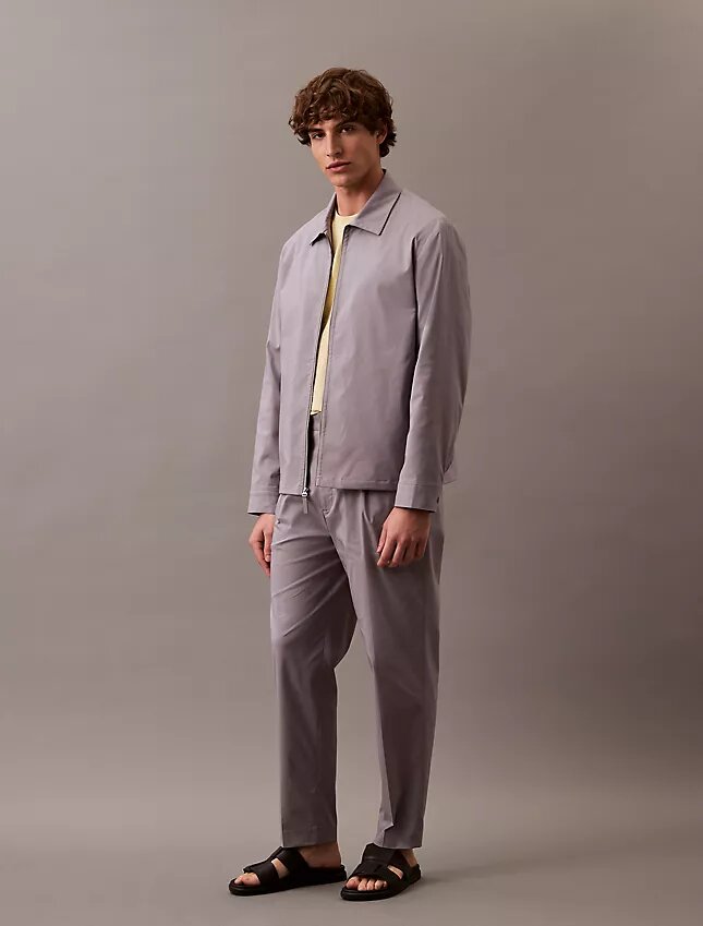 Cotton Blend Classic Zip Shirt Jacket Cotton Blend Classic Zip Shirt Jacket