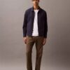 Cotton Blend Classic Zip Shirt Jacket Cotton Blend Classic Zip Shirt Jacket