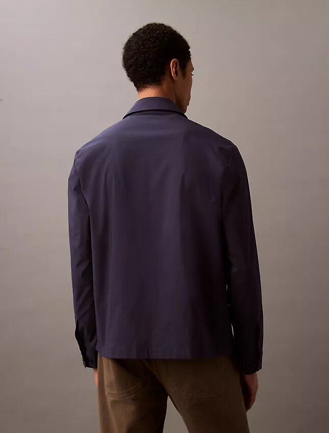 Cotton Blend Classic Zip Shirt Jacket Cotton Blend Classic Zip Shirt Jacket