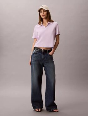 Cotton Contour Rib Polo Tee