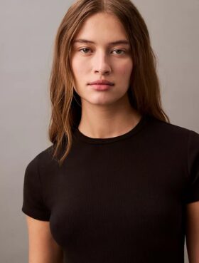 Cotton Contour Rib T-Shirt