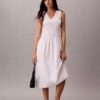 Cotton Poplin Midi Dress