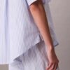 Cotton Poplin Relaxed Short Sleeve Sleep Shirt