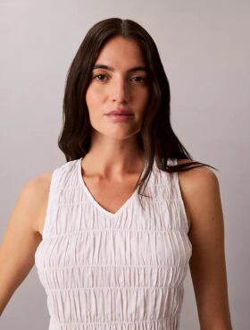 Cotton Poplin Sleeveless Top