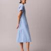 Cotton Poplin Stripe Midi Dress
