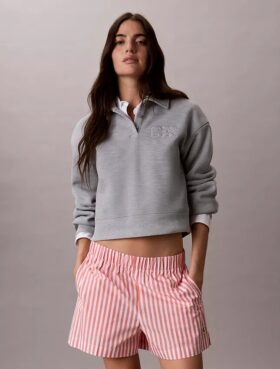 Cotton Poplin Stripe Shorts