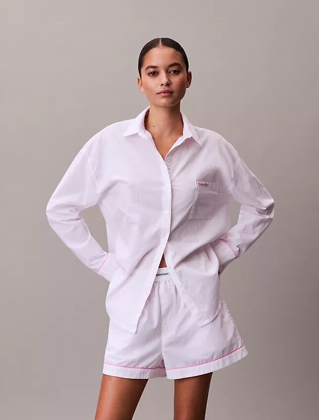 Cotton Poplin V-Day Sleep Shorts Cotton Poplin V-Day Sleep Shorts