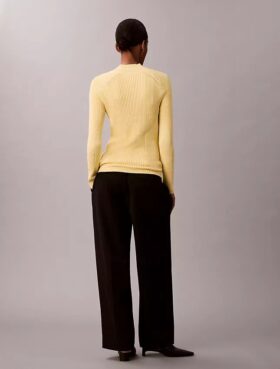Cotton Rib Slim Sweater