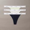 Cotton Stretch Rib 3-Pack String Thong