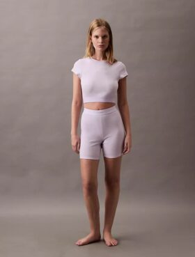 Cotton Stretch Rib Bike Shorts