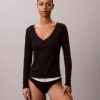 Cotton Stretch Rib Henley T-Shirt