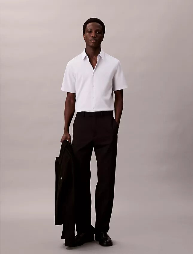 Cotton Stretch Slim Button-Down Shirt Cotton Stretch Slim Button-Down Shirt