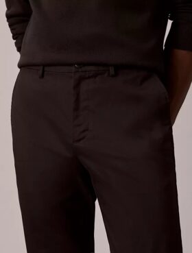 Cotton Stretch Slim Trousers