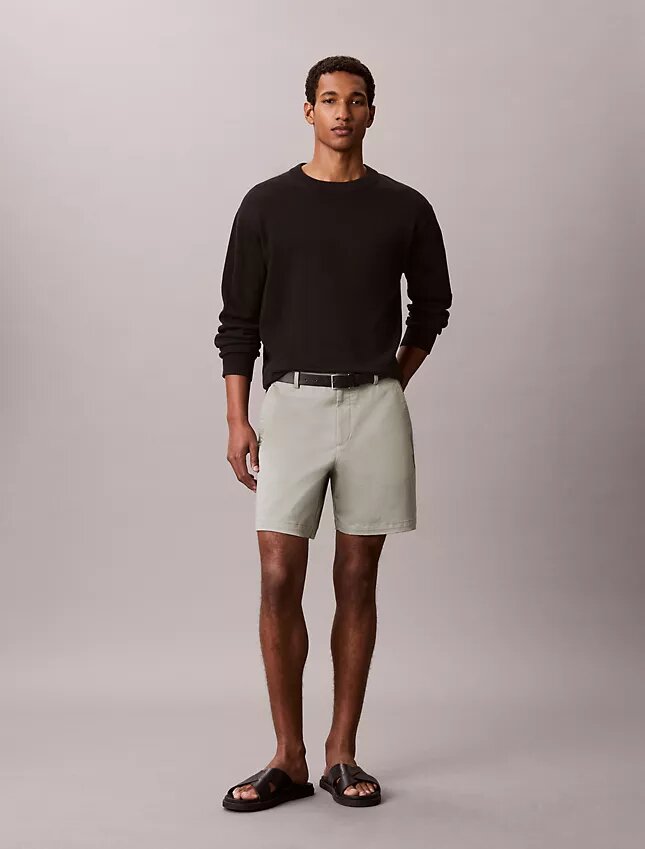 Cotton Stretch Straight Shorts Cotton Stretch Straight Shorts