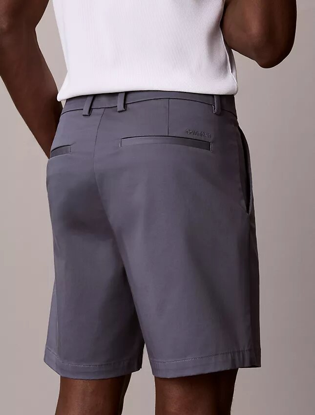 Cotton Stretch Straight Shorts Cotton Stretch Straight Shorts